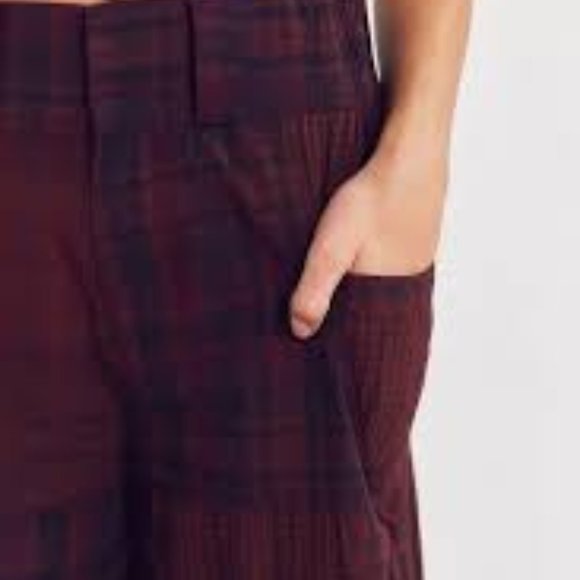 URBAN OUTFITTERS Anna Patchwork Plaid Cropped Pant - Picture 11 of 11